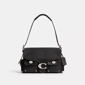 Coach Cargo Tunrlock Soft Tabby in Black with Silver Hardware